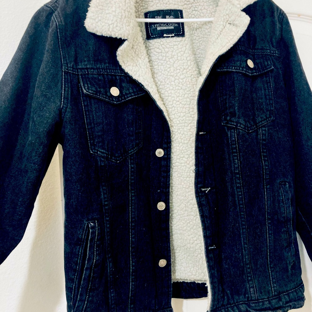 Denim jacket, charcoal, gray